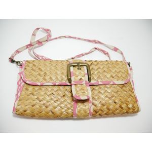 Weaved Wicker Crossbody Handbag